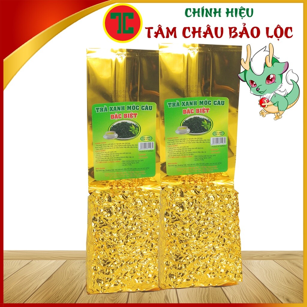 02 Packs*250Gram/Pack – Tea VietNam – Tra Xanh Moc Cau Tam Chau 02