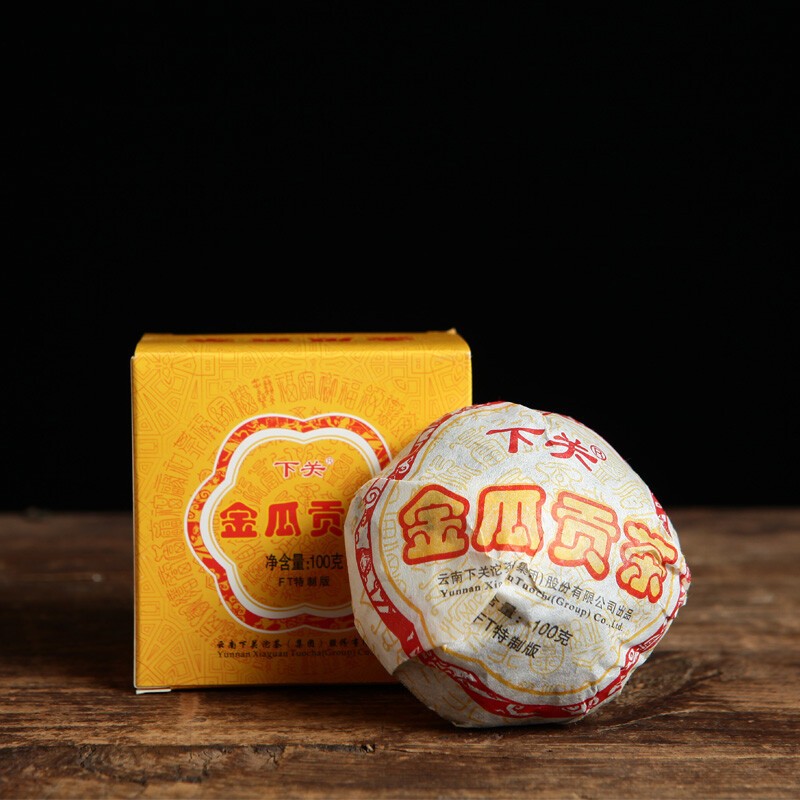 2013 XiaGuan Golden Melon Gong Tuo FT Pu-erh Tea Puer Raw TuoCha 100g Box