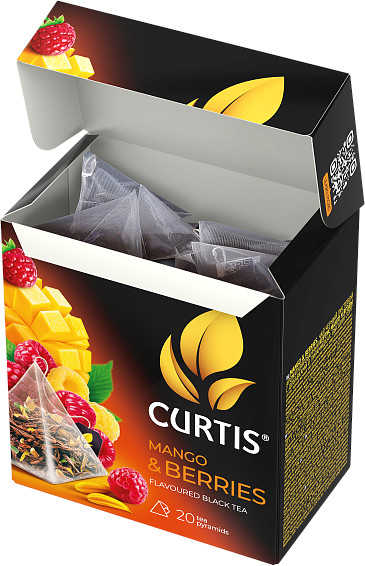 CURTIS Black Tea MANGO & BERRIES RF NO GMO Made in Russia US Seller 20 Pyramids
