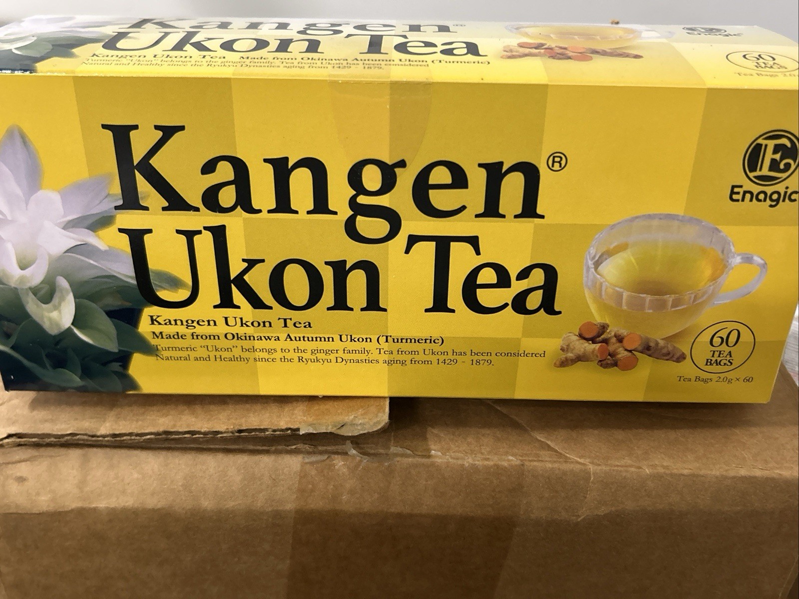 Enagic Kangen Ukon Turmeric Tea 60 Bags, Organic, Sealed