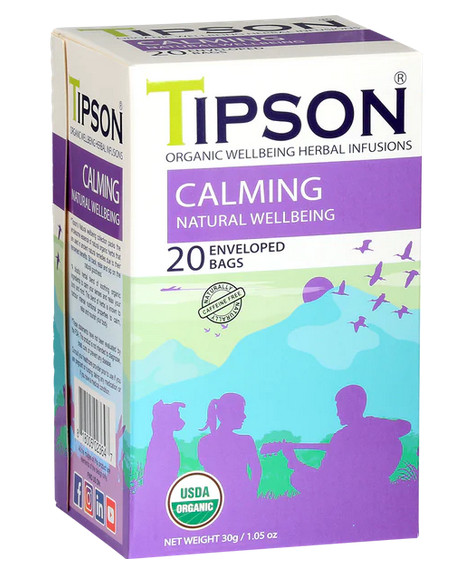 Tipson Calming – Natural Wellbeing20 Ceylon Tea Bags – 30g