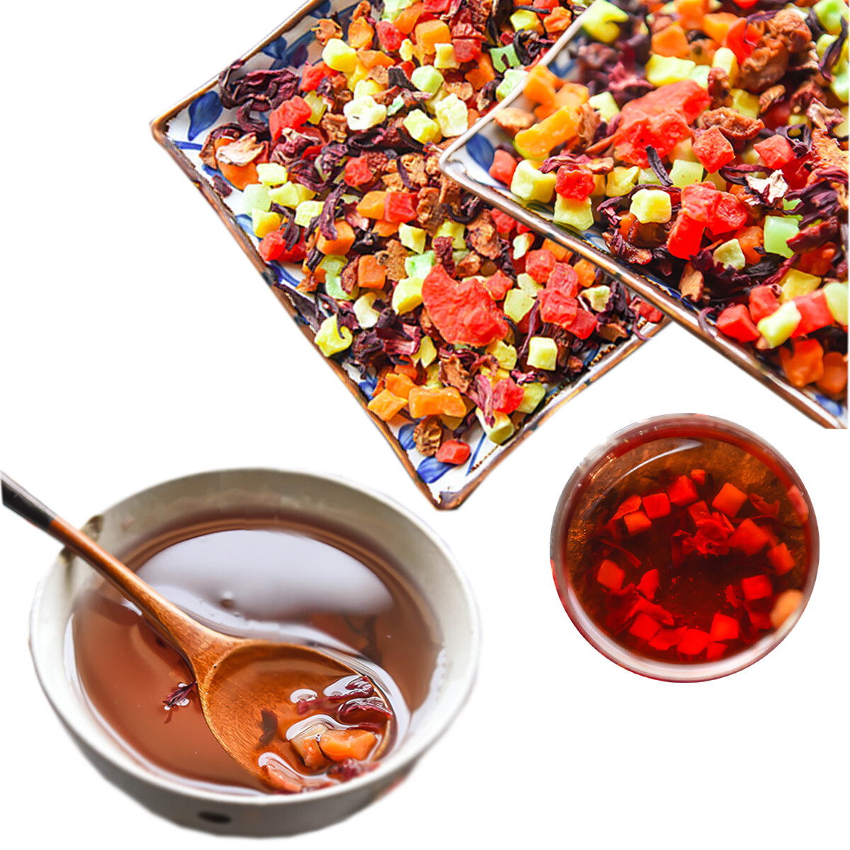 Handmade Luoshen Hibiscus Fruit & Grain Scented Tea