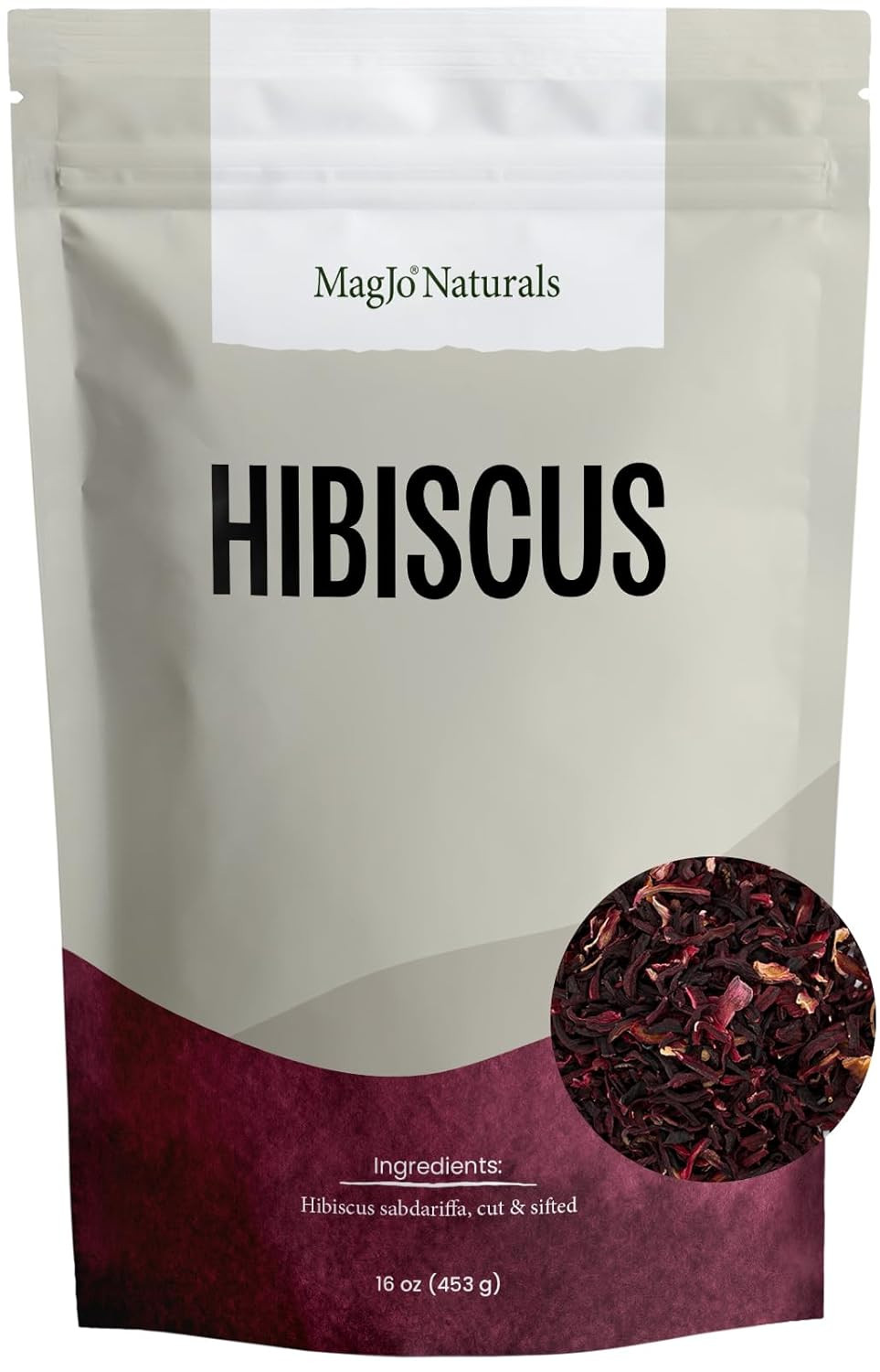 Magjo Naturals, Hibiscus Flowers 1LB (16 Oz) Hibiscus Tea Cut & Sifted Flowers,