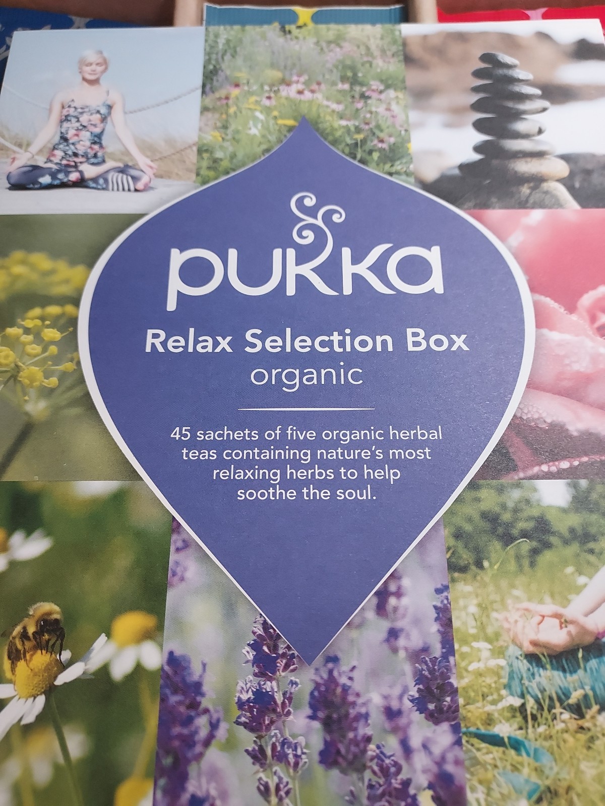 Pukka Organic Tea Relax Selection Box Gift Set 45 Sachets of 5 Herbal Blends NEW