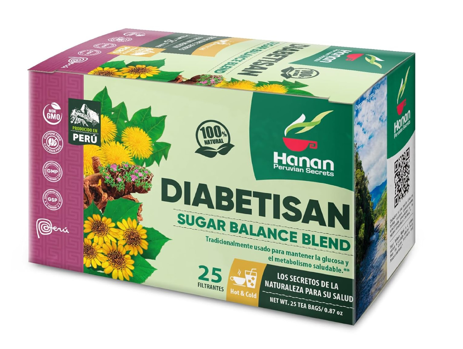 Hanan Peruvian Secrets Deabetisan Herbal Tea – 100% Natural Sugar Balance Tea Bl