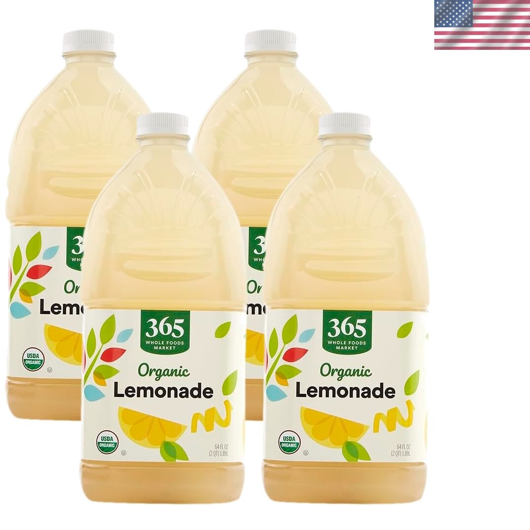 64 Fl Oz Organic Lemonade – Pack of 4 for a Refreshing, Guilt-Free Indulgence