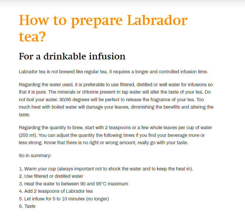 Labrador Tea, All Natural from Quebec, Canada, 2 bag of 100 gram (Total 200gr)