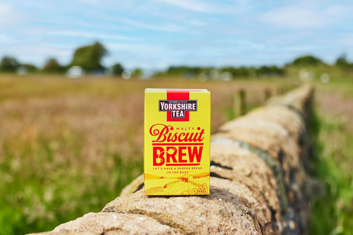 Yorkshire Tea Malty Biscuit Brew, Black Tea, Pillow Tea Bags, 40 Count (Pack of