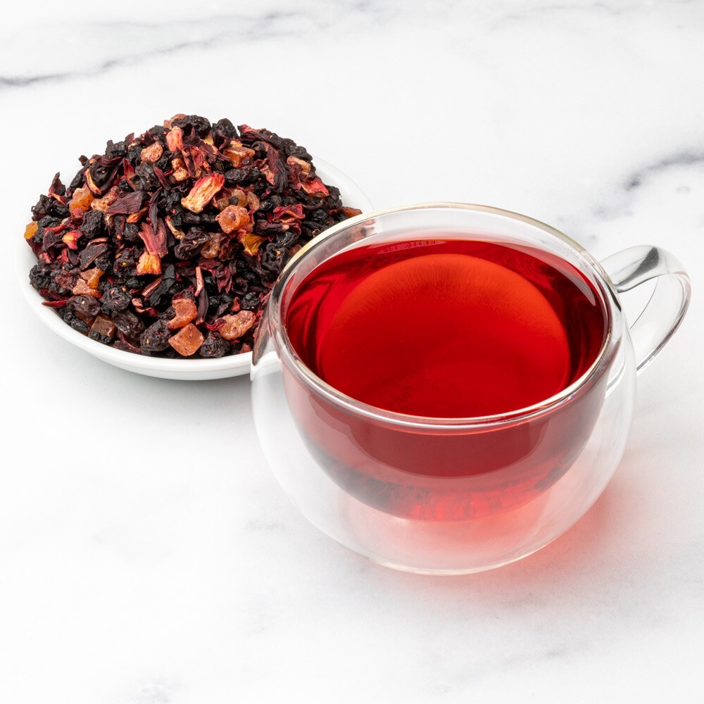 Blackberry Hibiscus Fruit Tea – Herbal Loose Leaf Tisane – Fusion Teas