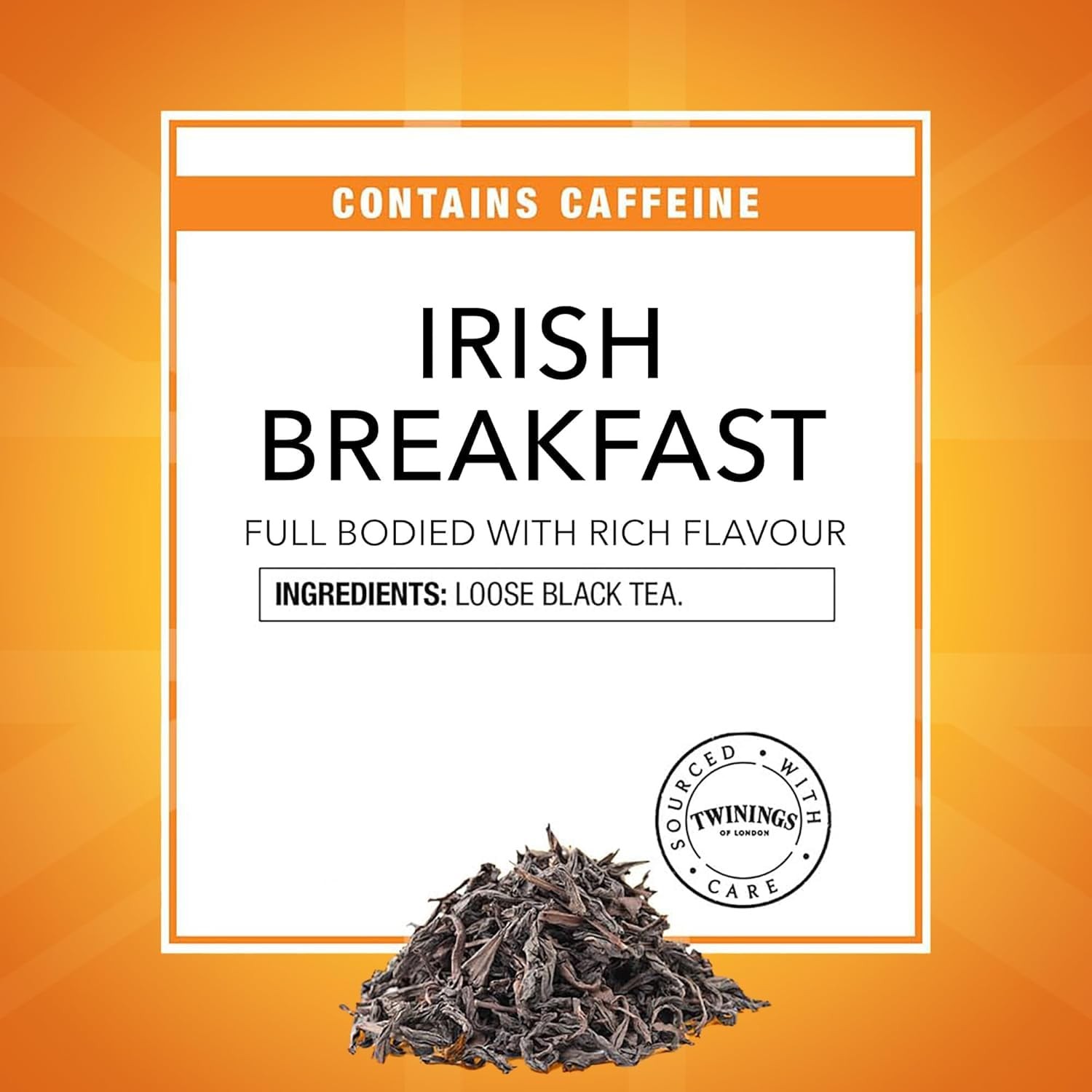 Twinings Irish Breakfast Loose Tea 50 Count Strong Bold Black Tea 3.53 Ounce