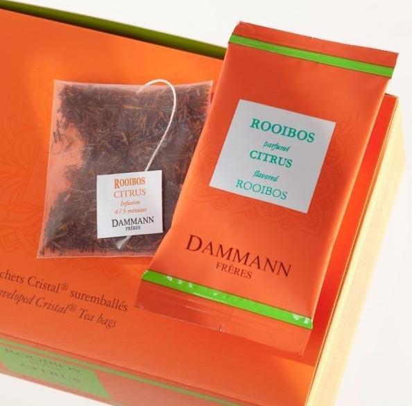 DAMMANN FRERES – ROOIBOS CITRUS – 24 wrapped crystal tea bags