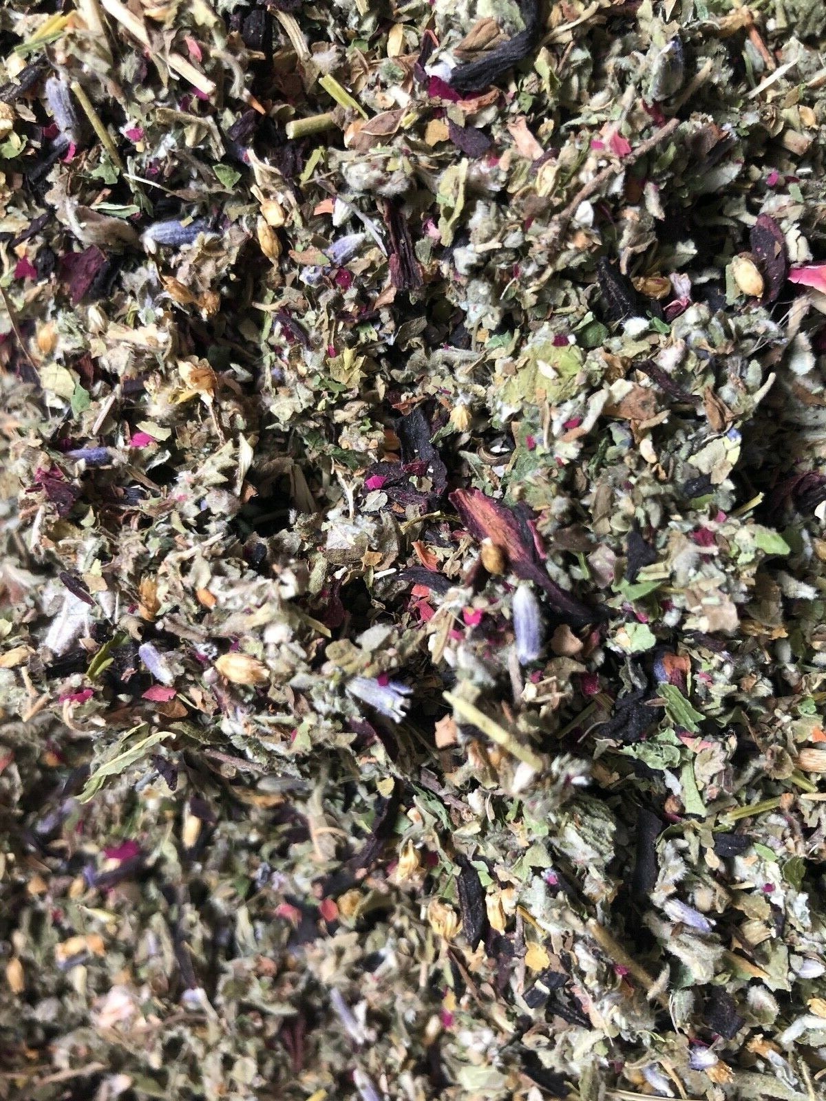 Marsh Damiana Mint Yarrow Skullcap Hibiscus Rose Lavender Raspberry -no.48 blend
