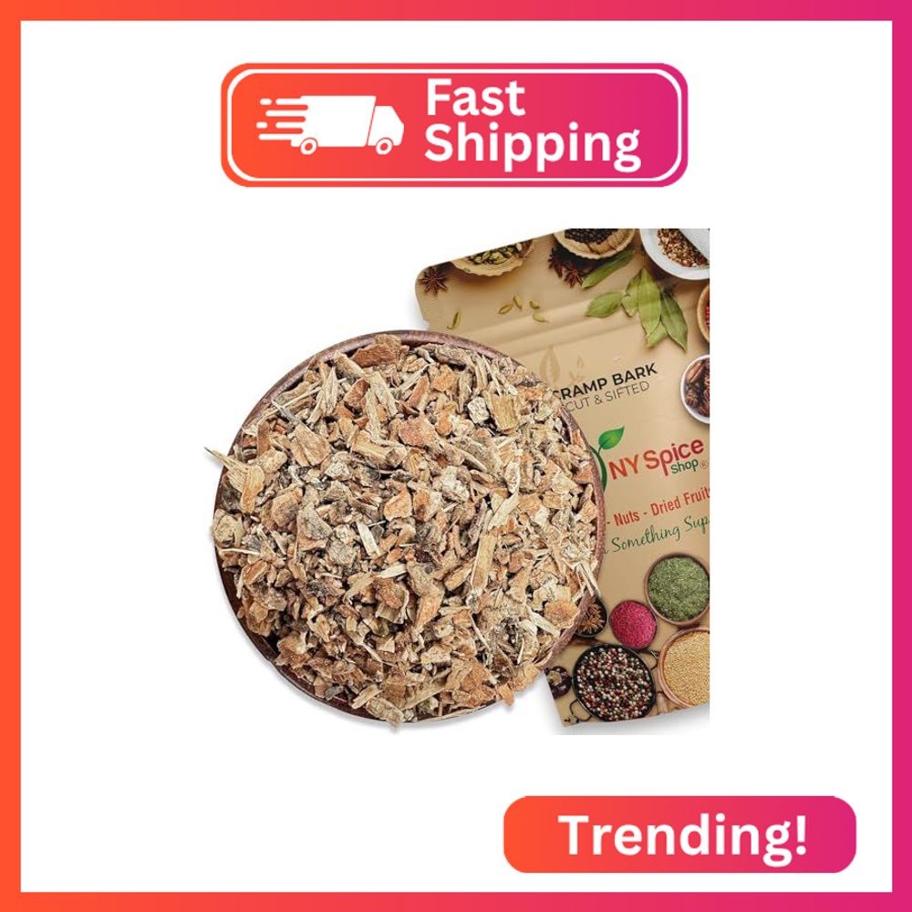 NY Spice Shop Cramp Bark Cut & Sifted – 4 Ounce Viburnum Opulus – Herbal Cramp B