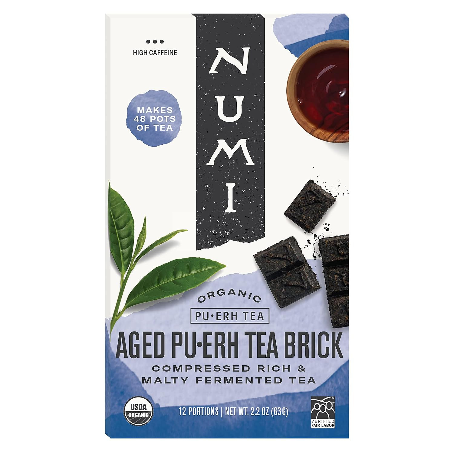 Numi Organic Emperor’S Pu-Erh Tea, 100 Tea Bags, Aged Fermented Yunnan Black Tea
