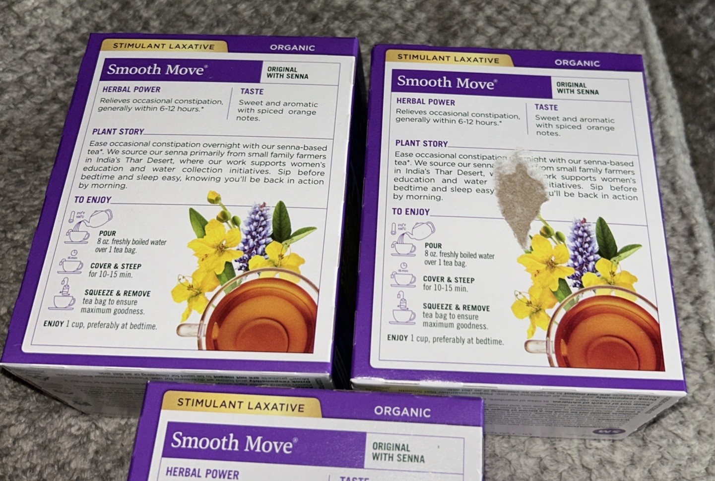 { 3 } Traditional Medicinals ~ Smooth Move ~ 32 Tea Bags ~ Sealed ~ Exp.10/27