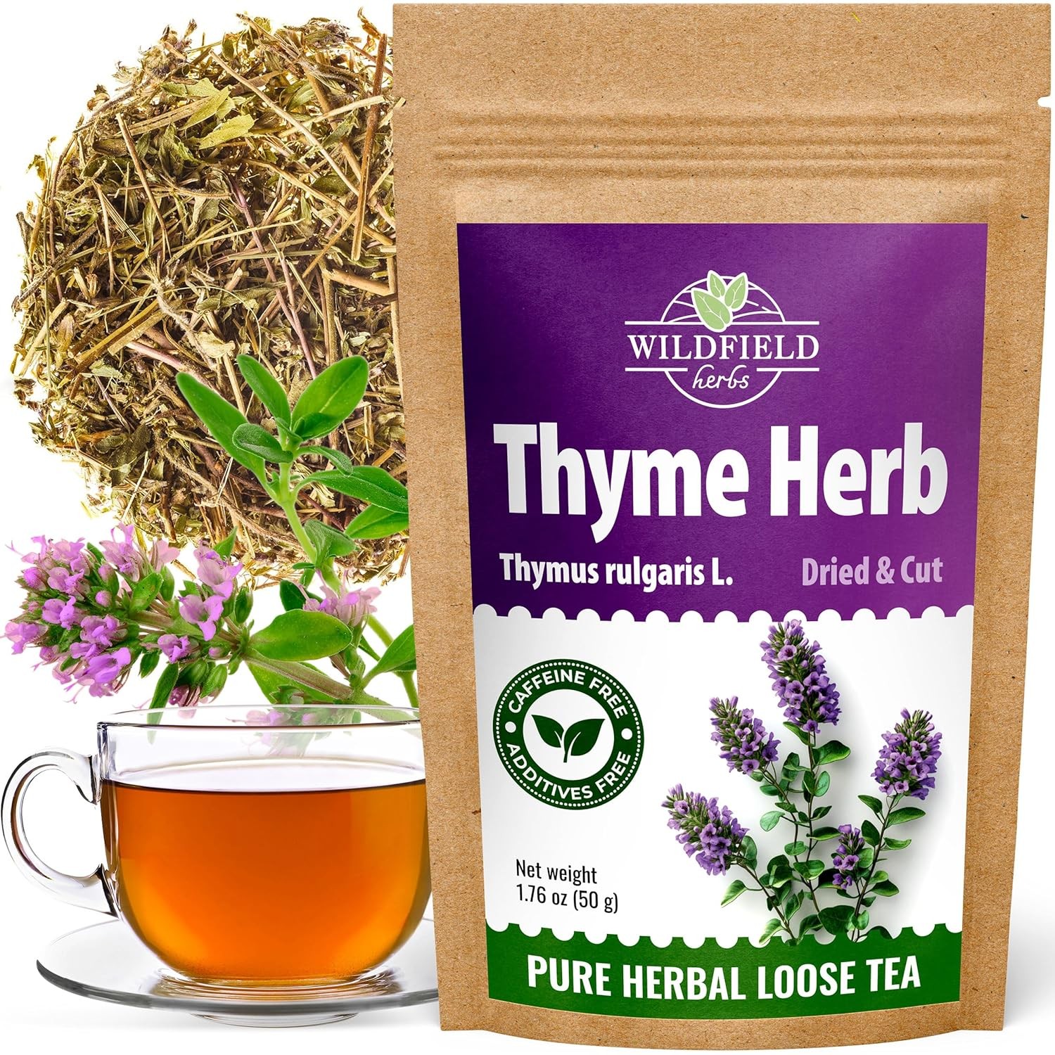 1.8 oz. Thyme Tea Leaves Tyme Herb (Thymi Serpiylli Ounce