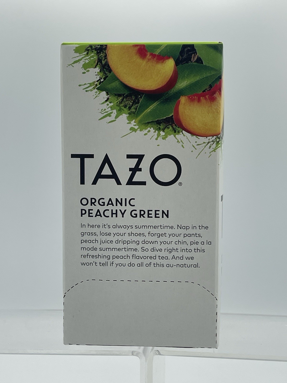 Lot of 2 Tazo Organic Peachy Green Tea Filterbags, 20 Count 1.4 Oz EXP04/2027