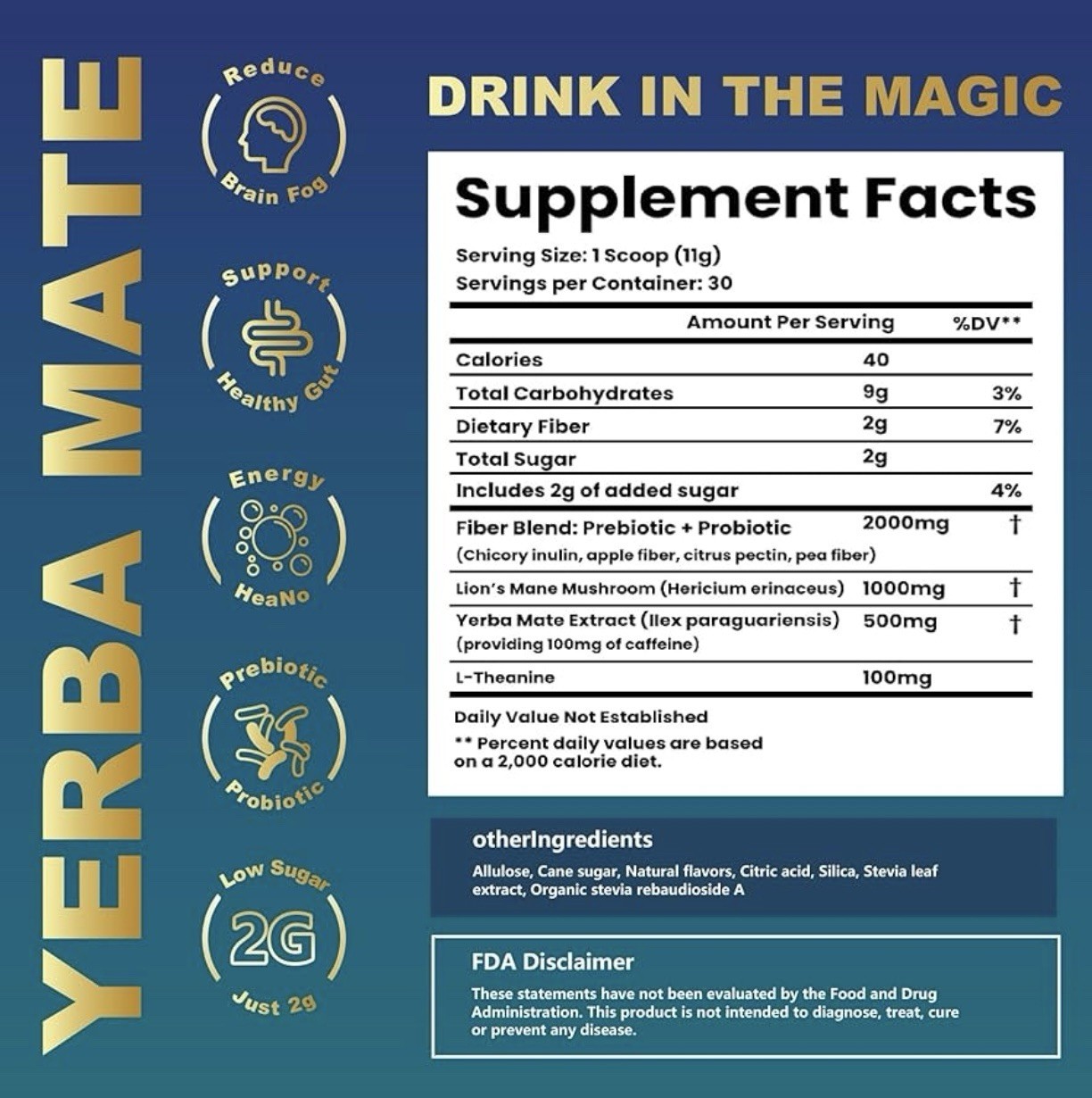 4x THEAN ECHO Yerba Magic Peach Mango 11.64oz 30 Serv Instant Tea, BB: 05/2027