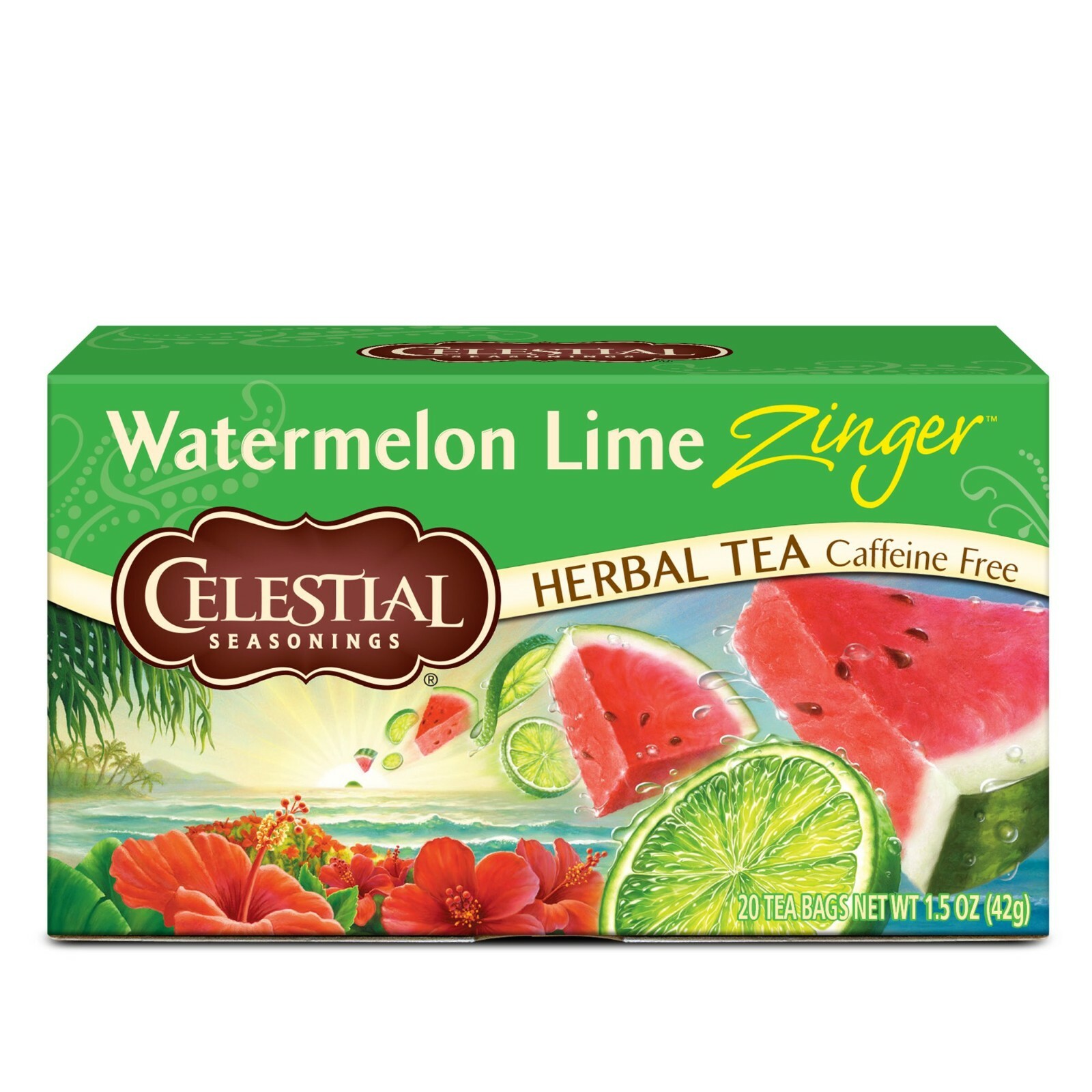 Rare Limit NIB 1 Celestial Watermelon Lime Zinger 20 Bag Herbal Tea Thanksgiving
