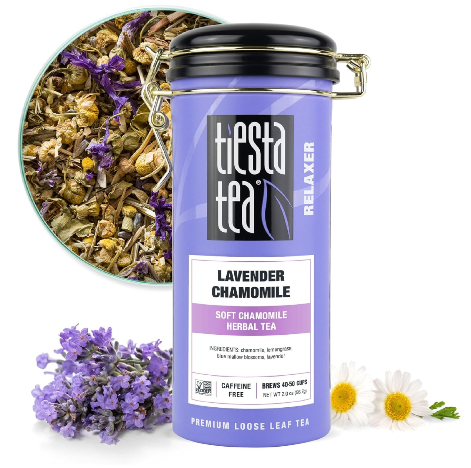 Tiesta Tea Lavender Chamomile Herbal Loose Leaf Tea 50 Cups Relaxation Blend