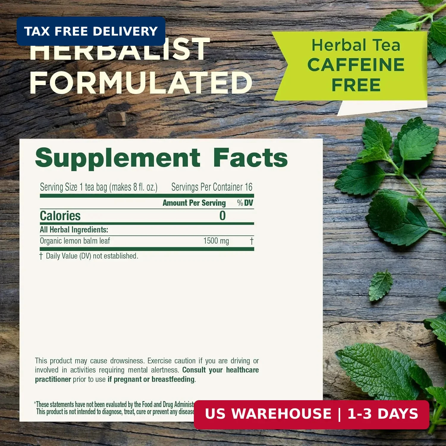 Traditional Medicinals Organic, Lemon Balm – Supports Stress Relief & Digestive