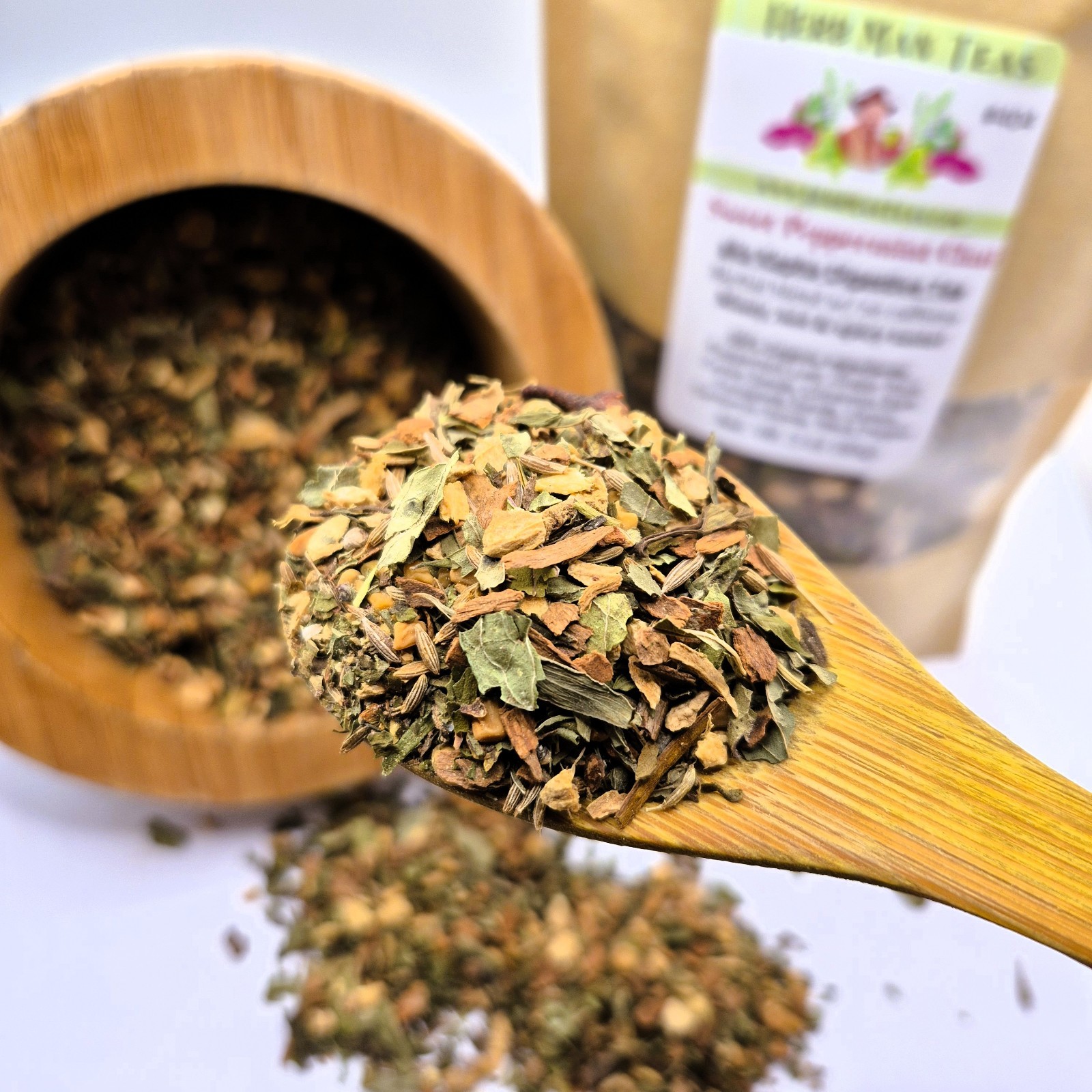 Organic HERBAL CHAI with a mint, hot & spicy flavor with no black tea by Khabir