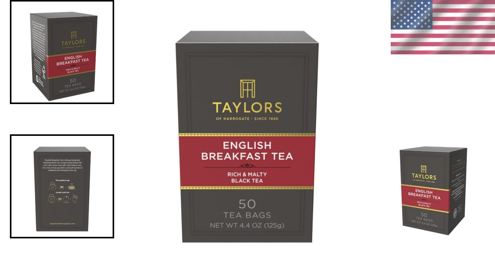 Rich & Refreshing 50 Count English Breakfast Tea – Pillow Tea Bags for Anytime