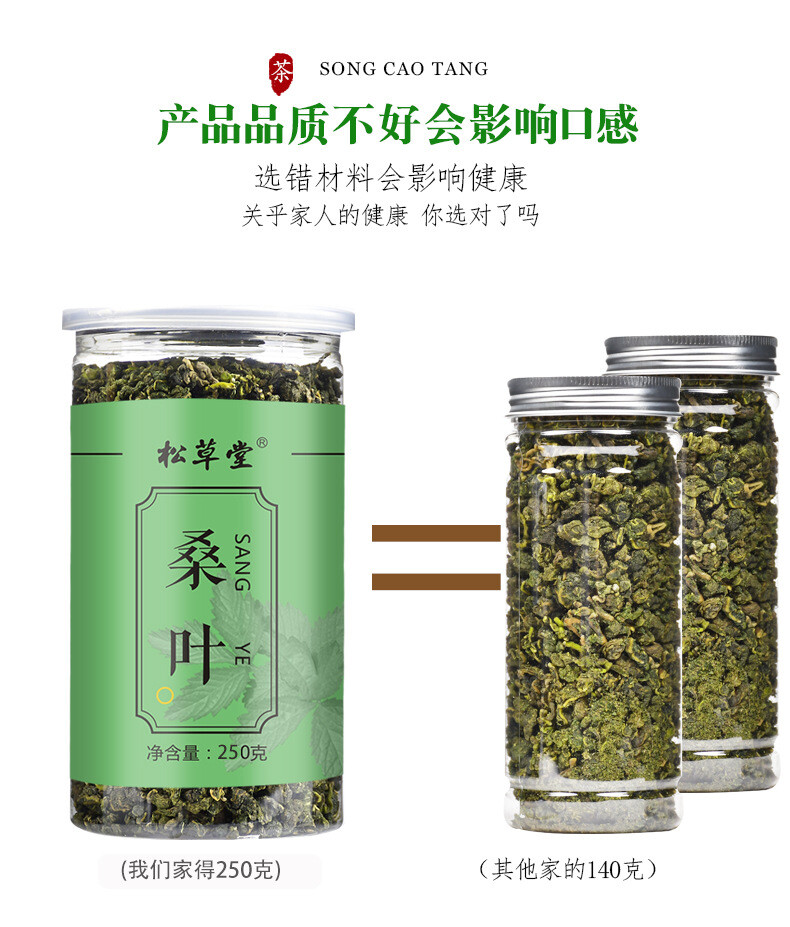 Mulberry Leaf Tea Chinese Herbal Sangye Granules Natural Wellness 250g