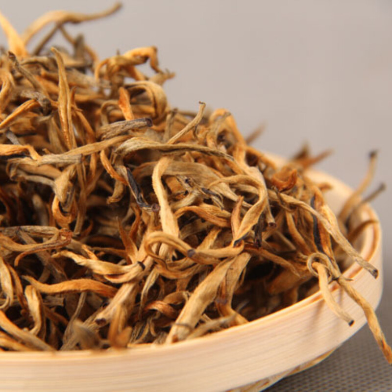 Dian Hong Black Tea Yunnan Gold Wire Spring Bud Tea Premium Loose Leaf Healthy