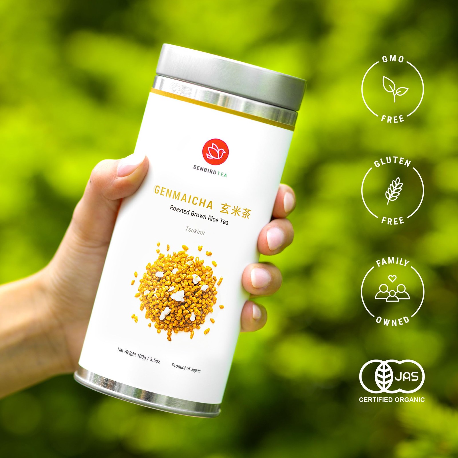 Senbird Premium Genmaicha – Caffeine-Free Japanese Mochi Rice Tea – From Hokk…