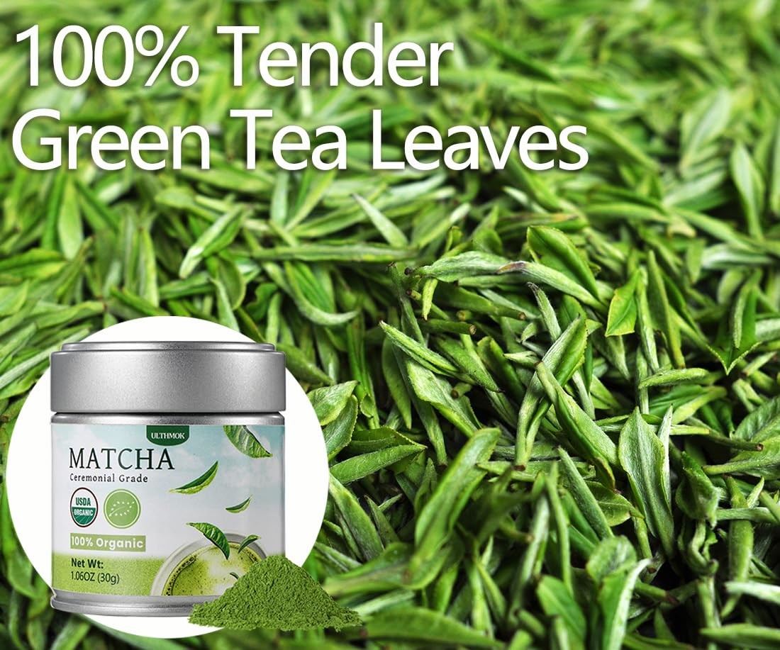 Ceremonial Grade Matcha Green Tea Powder 100% Organic Vegan Gluten Free 30g