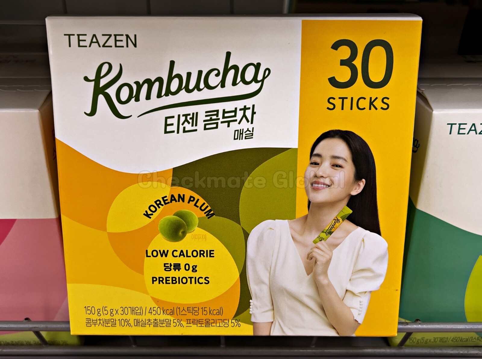 TEAZEN Kombucha Korean Plum 30 Sticks | Sugar-Free Prebiotic
