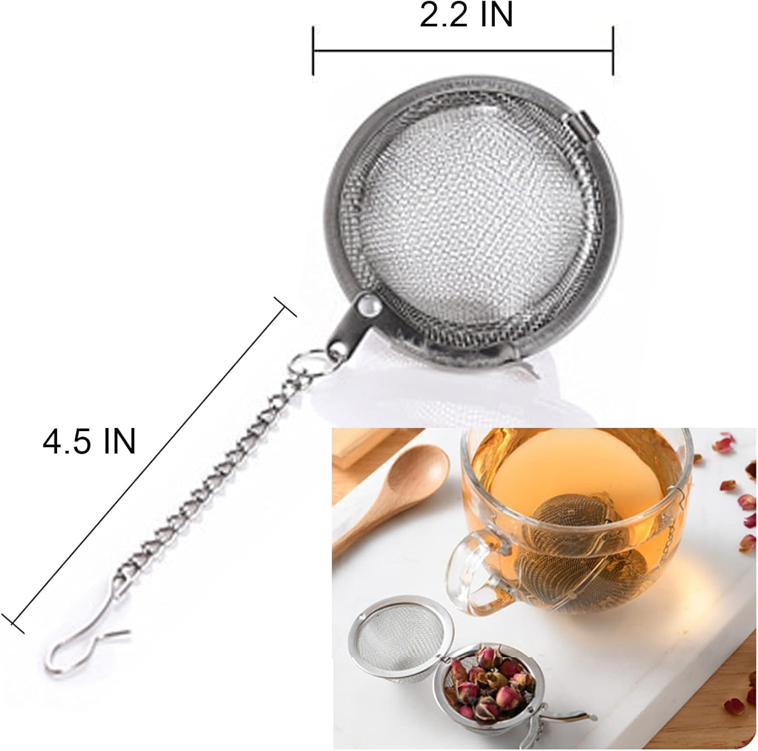 3PCS Premium Tea Infusers, Loose Leaf Tea, Upgraded Tea Strainers and Tea Balls