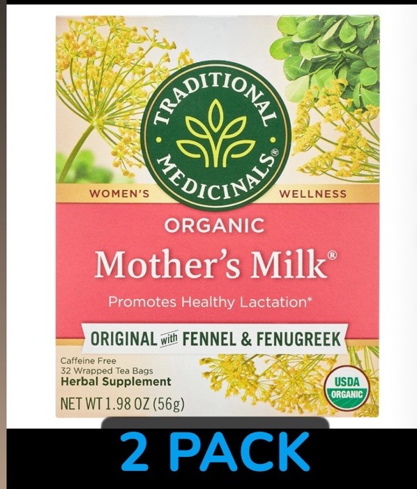 2 Organic Mother’s Milk® Original w/Fennel & Fenugreek Caffeine Free 64 Bag 2027
