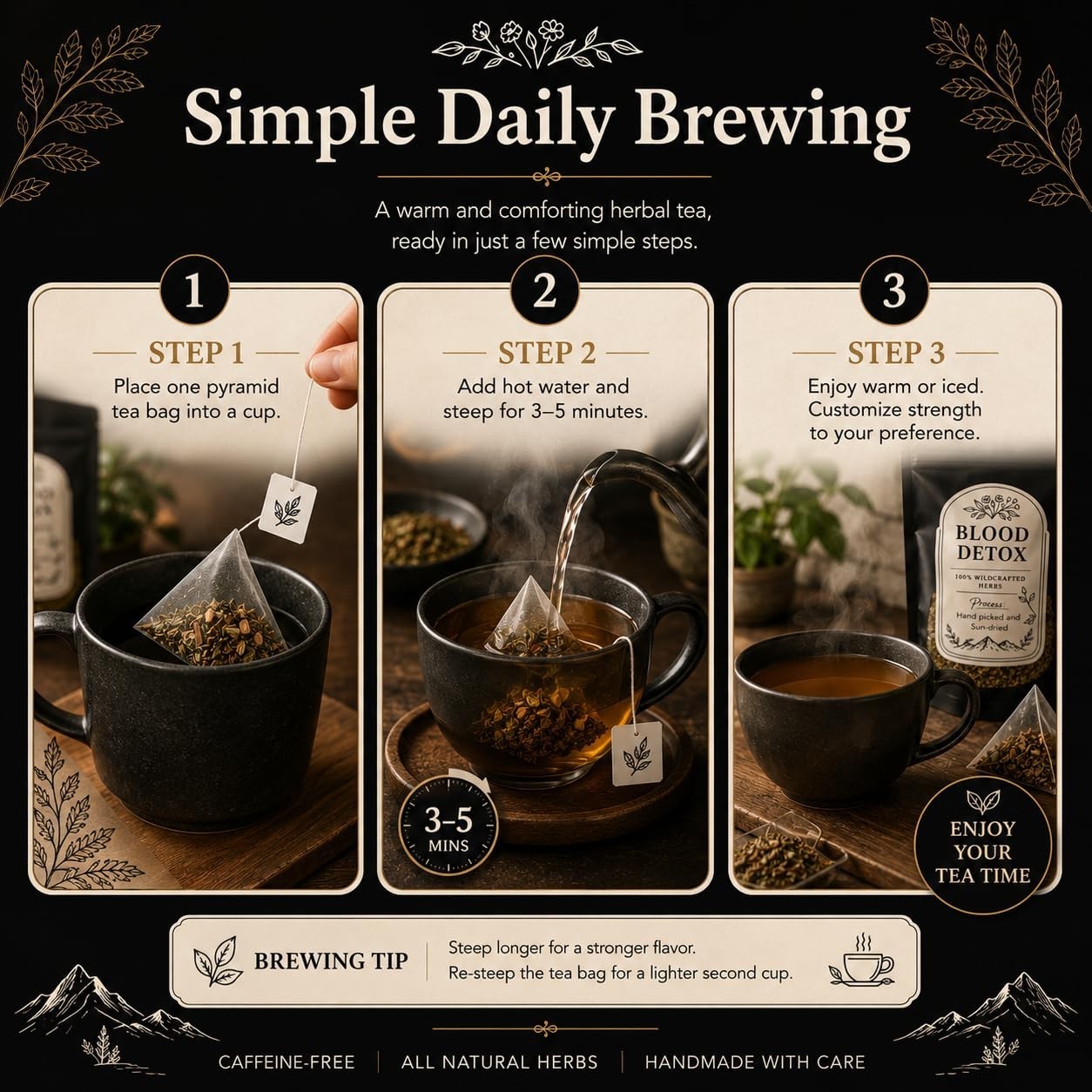 Blood Detox Tea Jamaica Herbal Loose Leaf Blend Caffeine Free 170g Natural Tea