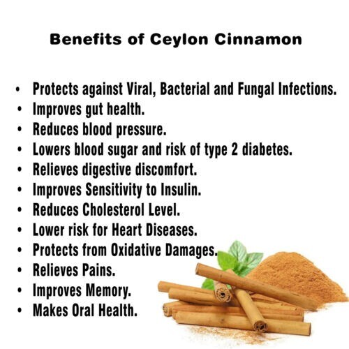Ceylon Cinnamon Tea Bags – Natural Best Herbal Drink – Balance Blood Sugar