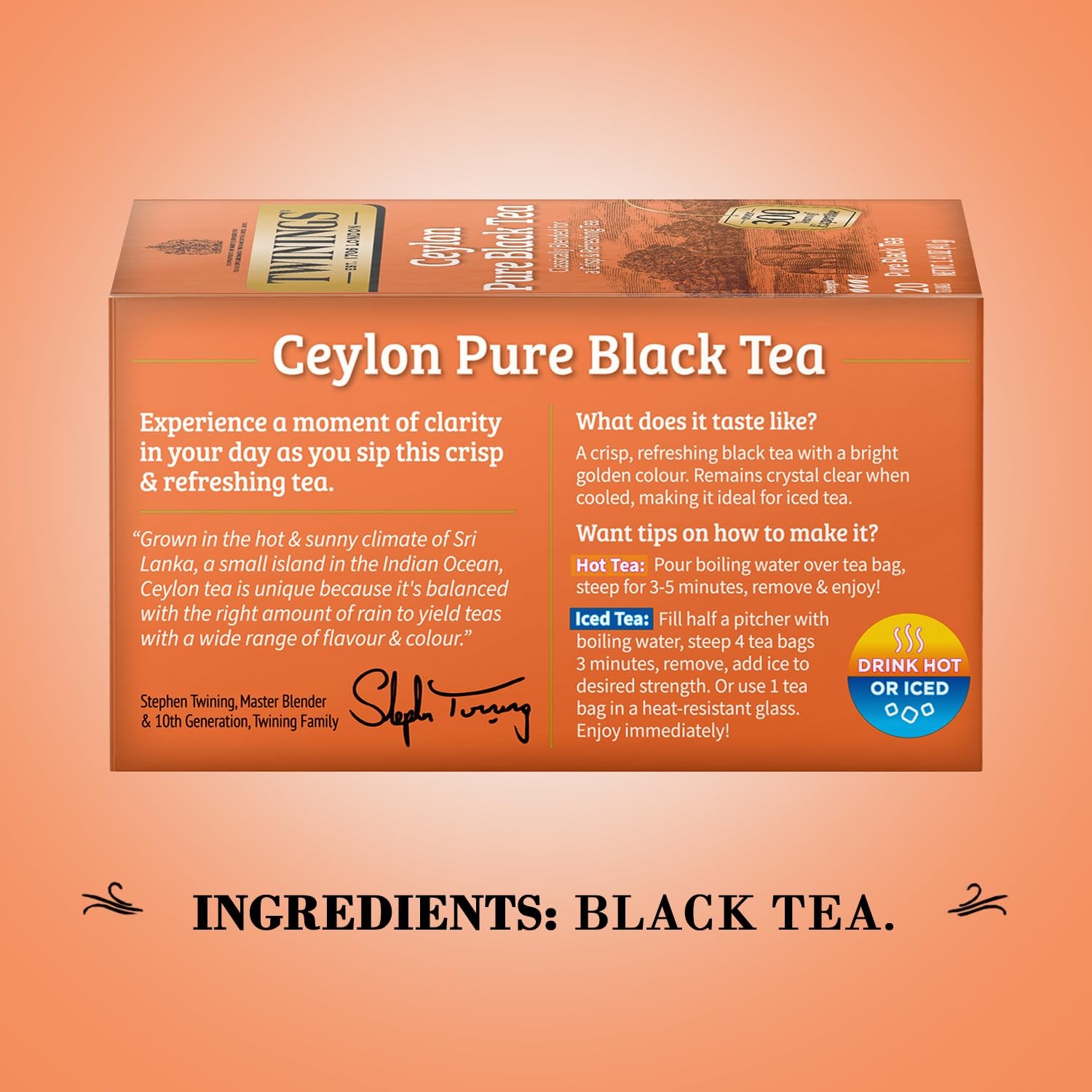 Twinings of London Ceylon Orange Pekoe Tea (Box 20) 20 Count