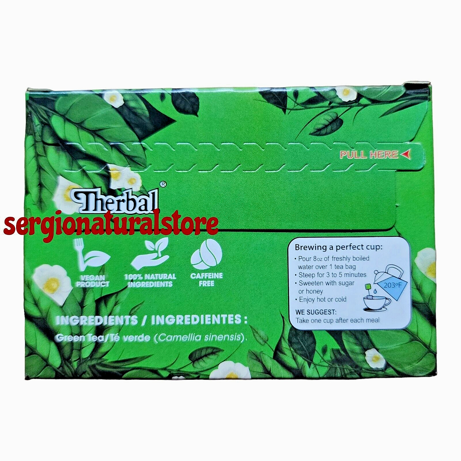 3 Packs Te Verde Mexicano 100% Camellia Sinensis Green Tea 60 Bags Free Shipping