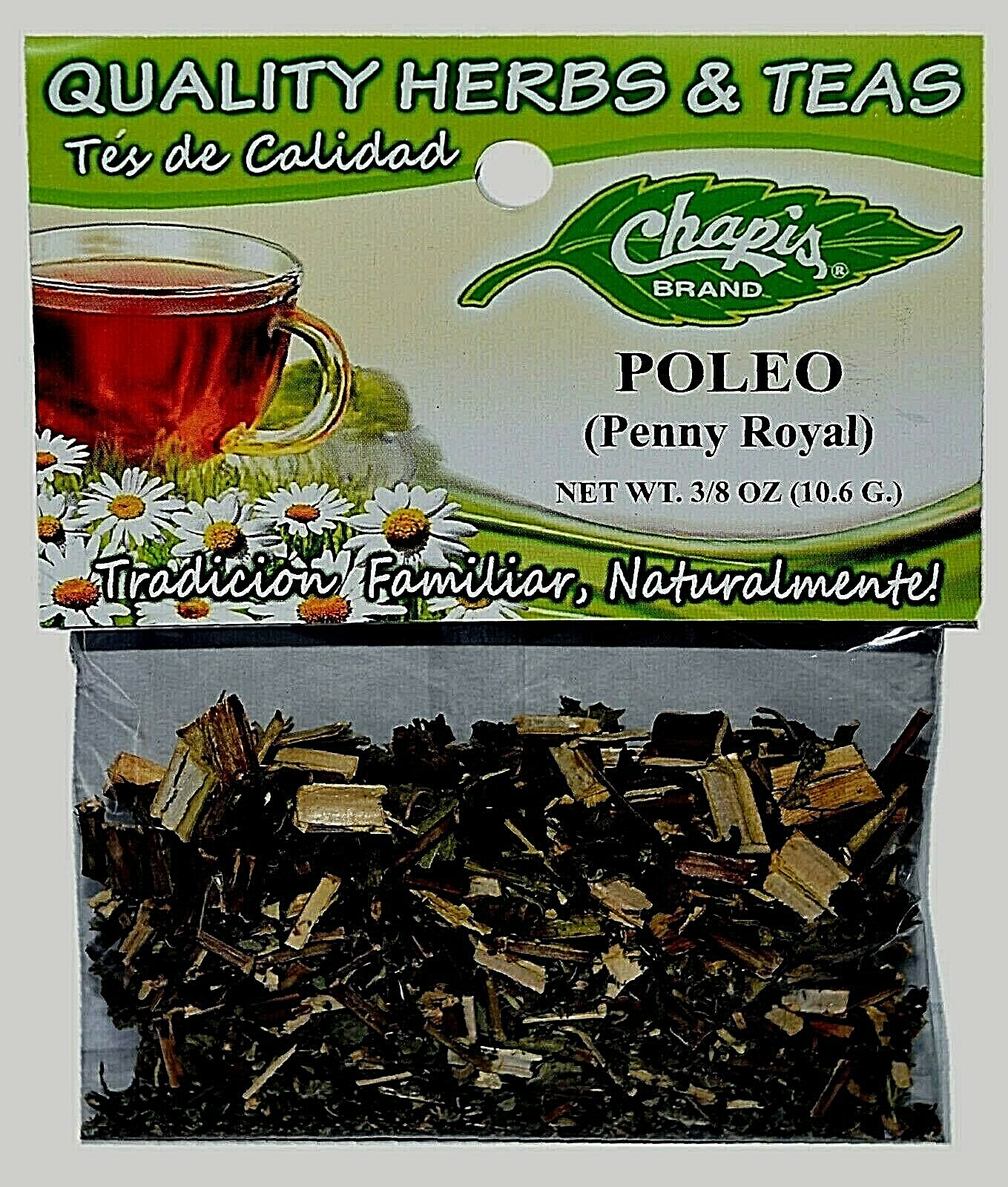 CHAPIS HIERBAS HERBS POLEO Net Wt. 3/8 oz. (10.6 g) 3,6, 12 Packs