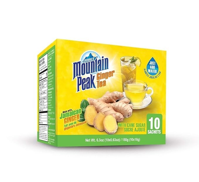 Jamaica Instant Ginger Tea Pre-sweetened 10 Sachets 6.35 Oz (Pack Of 3]