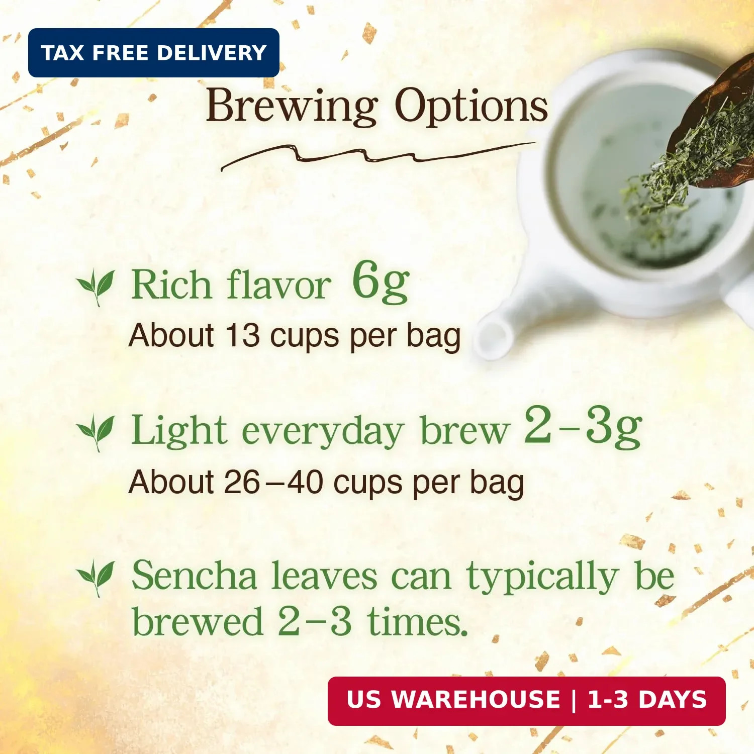 Sencha Green Tea – Organic Japanese Green Tea Loose Leaf, 80g Organic Loose Leaf