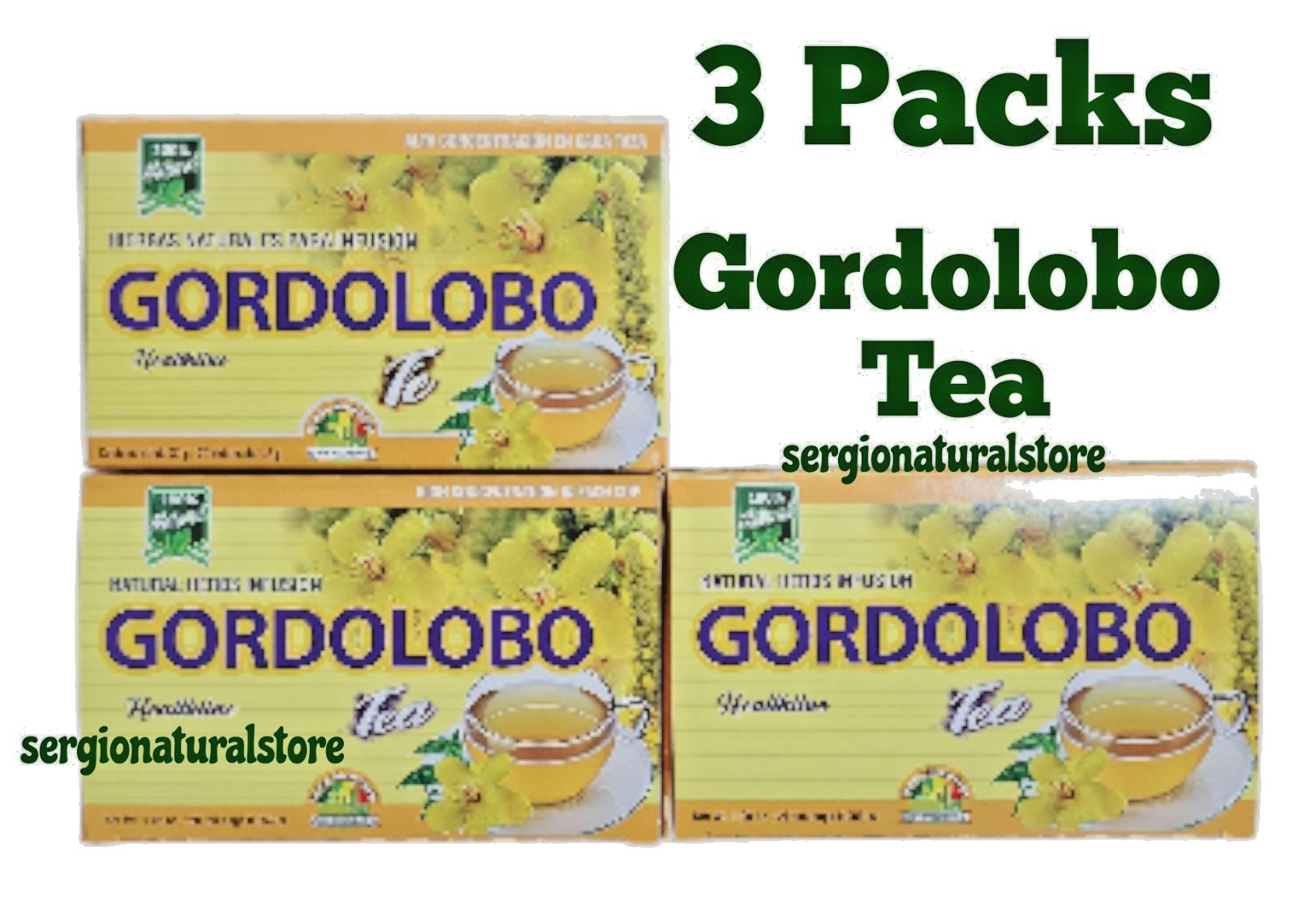 3 Packs Te de Gordolobo 60 Tea Bags Mullein Tea Natural Mullein Flower Gordolobo