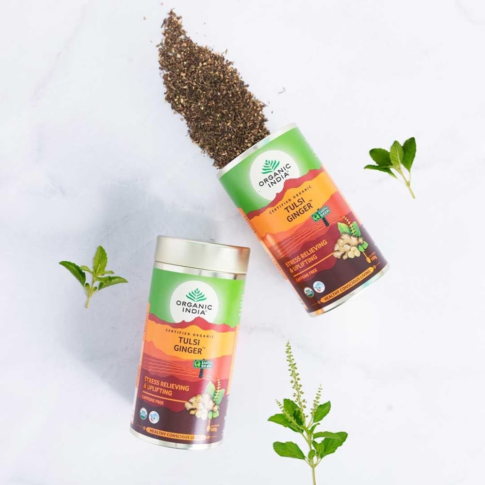 Organic India Ginger USA TEA 4 BOX 100 BAGS Vegetarian Botanical 100% Herbs Pure