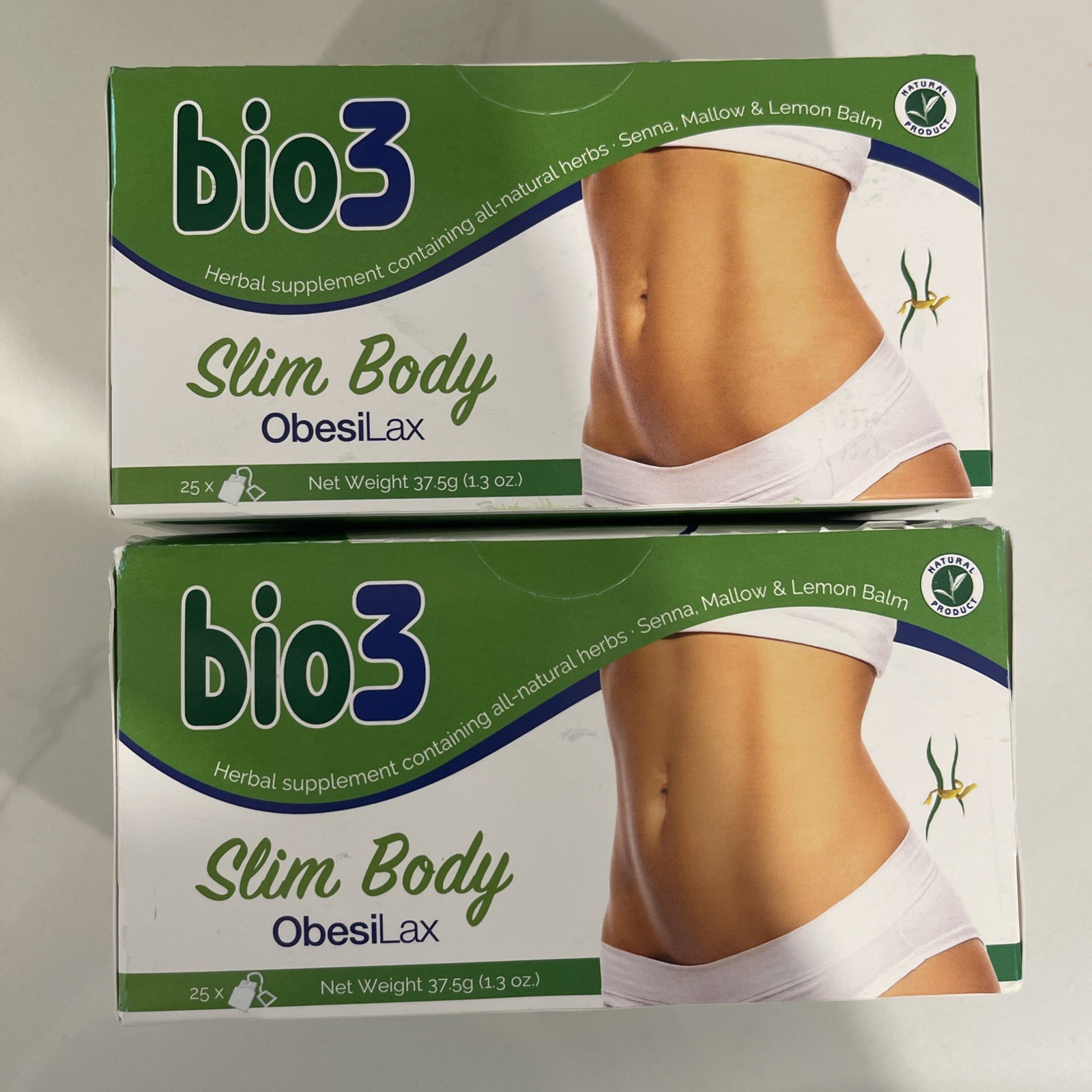 (Pack of 2) Bio3 ObesiLax Tea 25 Tea Bags | Herbal Support for Weight Management