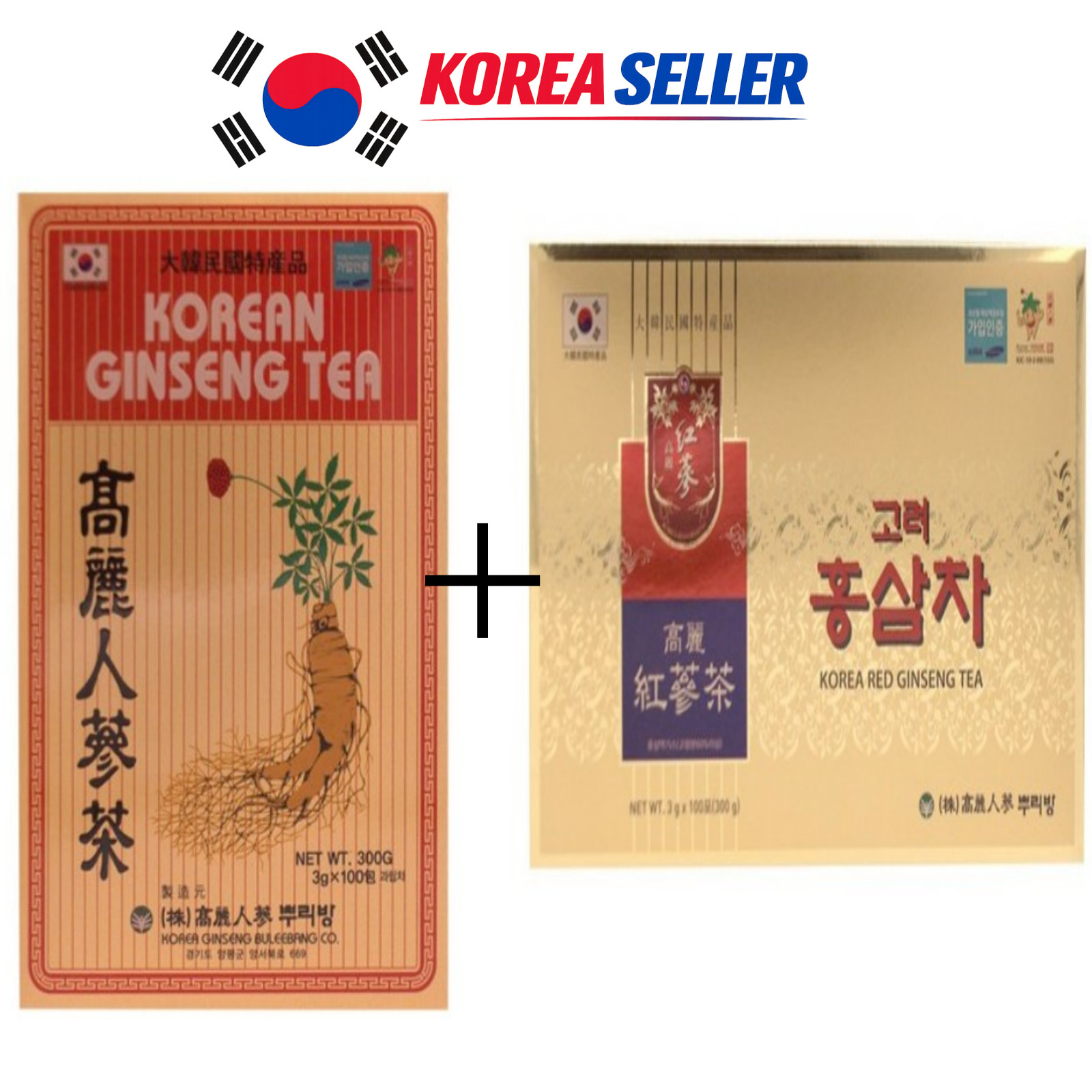 1+1 Korean Red Ginseng Tea 3g x 100bags+Korean Ginseng Tea 3g x 100bag