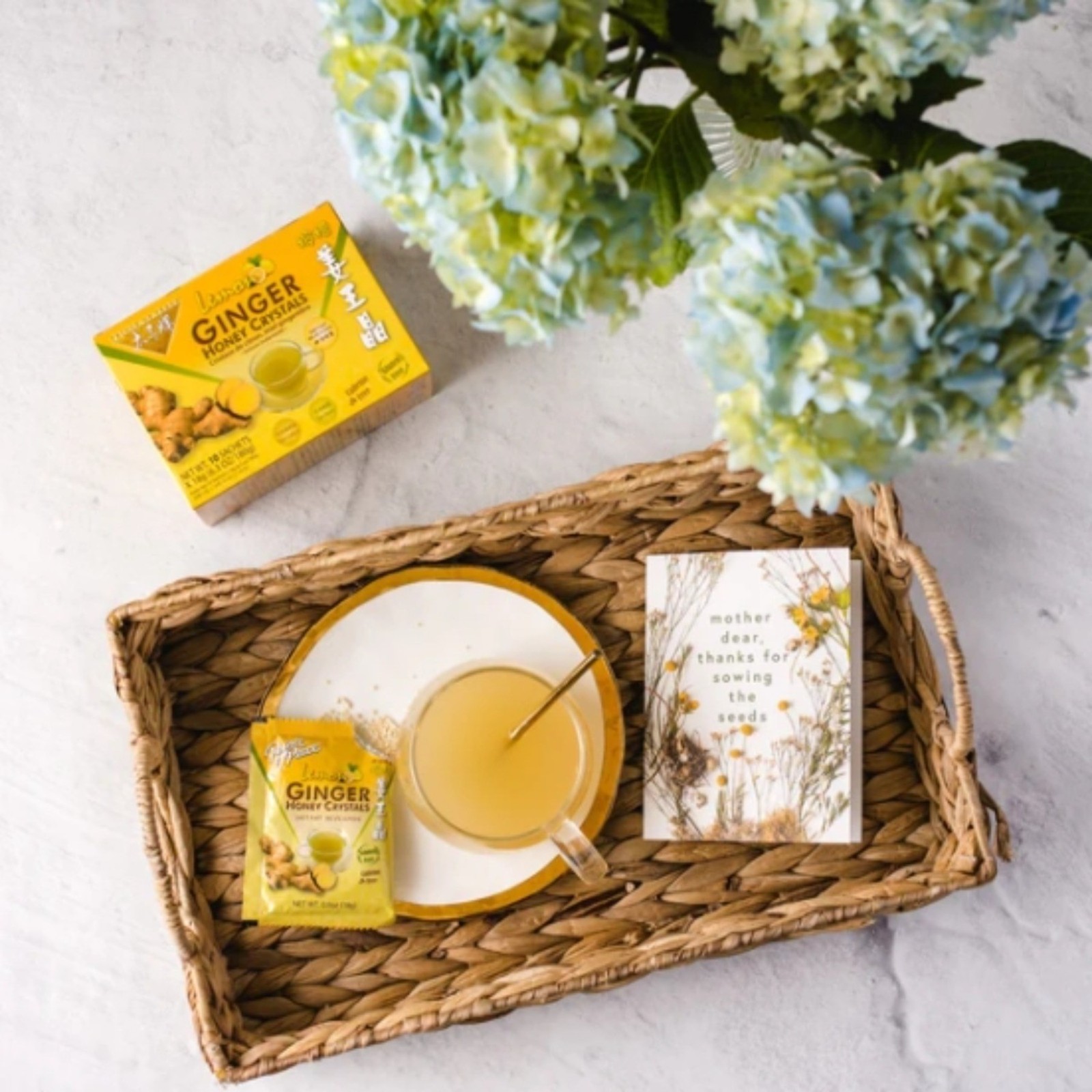 12 Boxes Instant Ginger Honey Crystals, A Variety of Tastes,10 Sachets