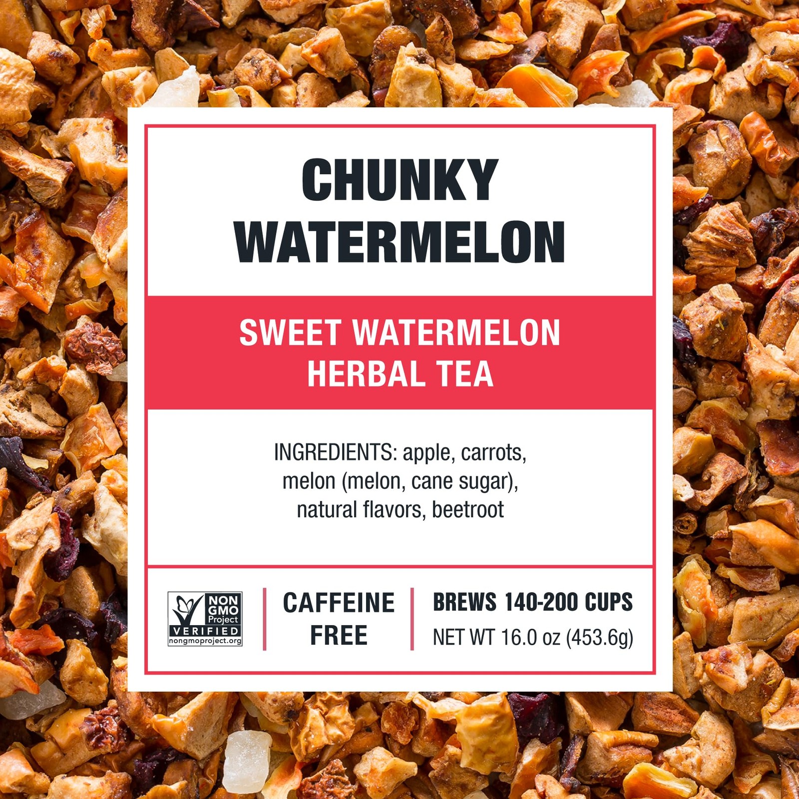 200 Cups Sweet Watermelon Herbal Tea Premium Loose Leaf Bulk Pouch