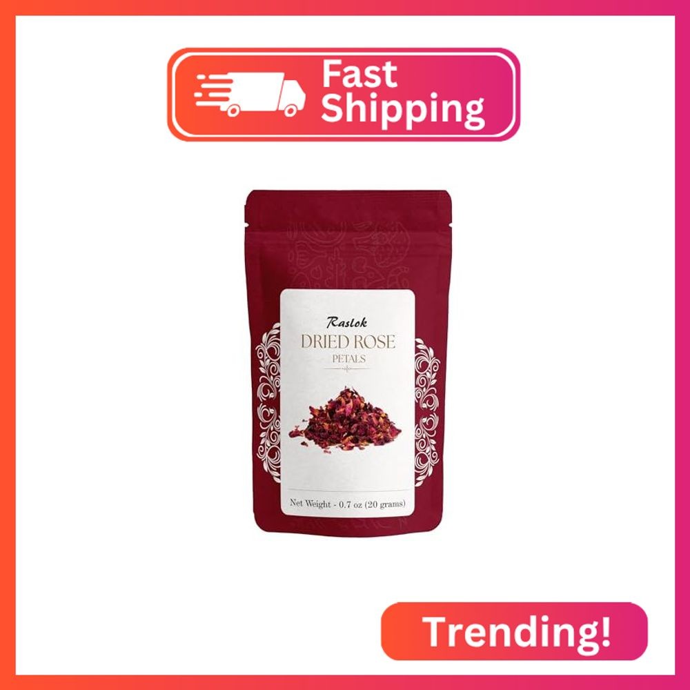Raslok Dried Rose Petals | All Natrual Edible Food Grade Rose Petals | Rose Peta