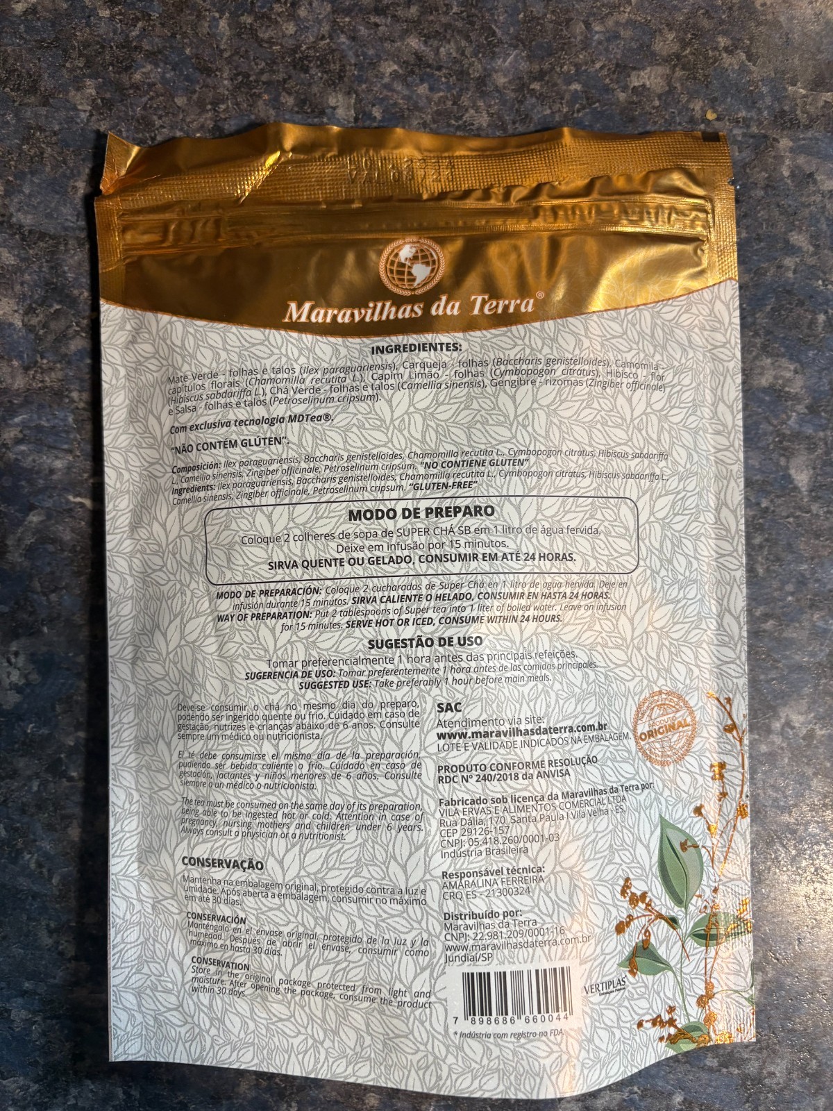 MDTea Superchá Natural Herbal Tea Blend Herbal Loose Leaf Detoxifying Tea 120g
