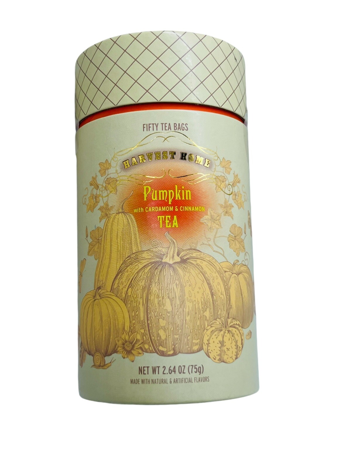 Harvest Home Pumpkin Black Tea with Cardamom & Cinnamon 50 Bags Seasonal Fall